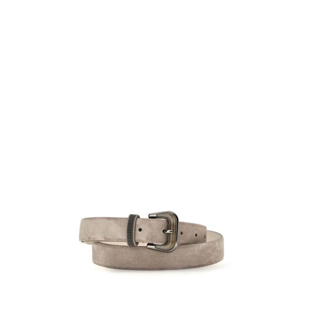 Brunello Cucinelli Beige Calf Leather Bos Taurus Regular Women's Belt